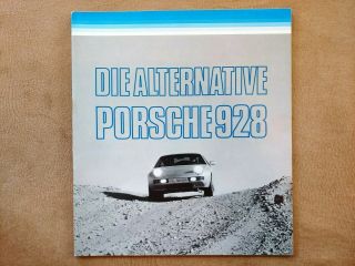 Very Rare Porsche 928 Die Alternative Sales Brochure In German