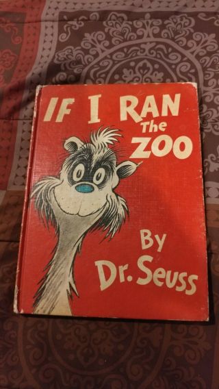 1950 Dr Seuss If Ran The Zoo I Book First Edition Print Rare Hardcover
