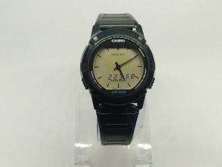 Vintage Rare Casio Abx - 20 Twincept Databank Alarm World Time Lcd Watch 1349
