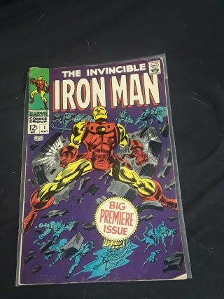Rare 1st The Invincible Iron Man 1 Big Premier Issue May 1968 Marvel Silver