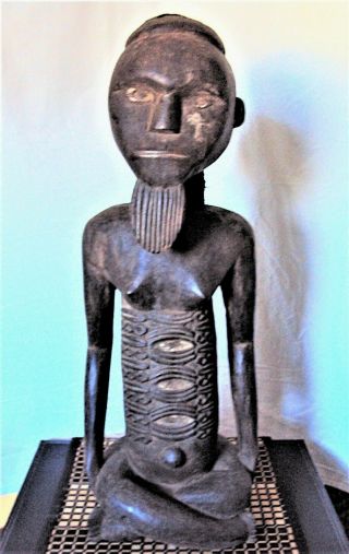 Rare 25 " Teke Nobility Statue African Carving