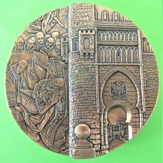 France/ Spain - C.  1980 - City Of Toledo - Xlarge Bronze By Dufresne Very Rare