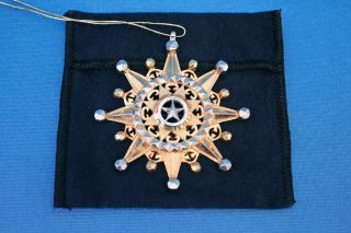 Rare Vintage Mma Gold&silver Plated Star Of Bethlehem Judaica Headdress Ornament