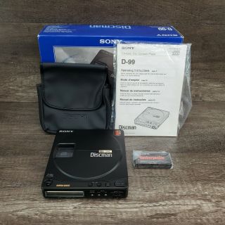 Rare Sony Discman D - 99 1bit Dac Mega Bass - Personal Cd Compact Player