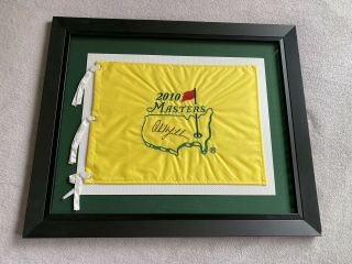 Phil Mickelson Autographed Signed 2010 Pga Masters Flag Framed Rare