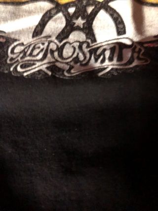 Vintage Aerosmith Nine Lives Concert Tour T - Shirt Adult Size XL VERY RARE 2