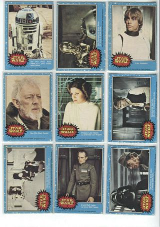 1977 Opc Star Wars Series 1 Complete Set (66) O - Pee - Chee Rare Blue Set