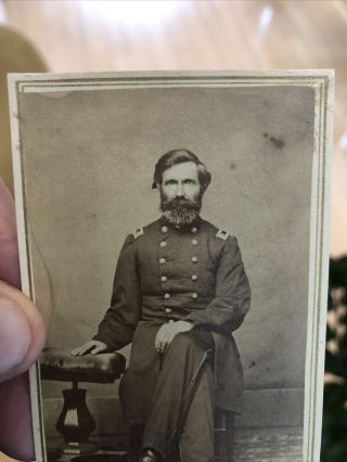Rare 1860’s Civil War CDV Photo Of Presumably A Union Colonel Or General 2