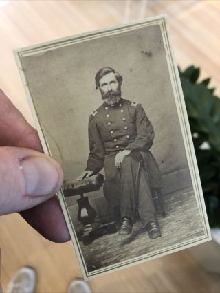 Rare 1860’s Civil War CDV Photo Of Presumably A Union Colonel Or General 3