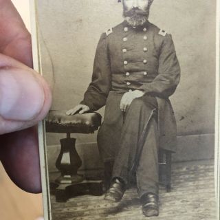 Rare 1860’s Civil War CDV Photo Of Presumably A Union Colonel Or General 5