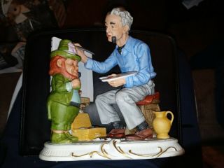 Extremely Rare Hoffman Distilling Co.  Mr.  Lucky Series Norman Rockwell Decanter