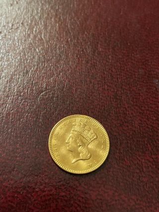 1856 U.  S 1 Dollar Gold Coin Type 3 Rare Grease Error Coin