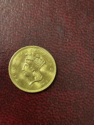 1856 U.  S 1 Dollar Gold Coin type 3 Rare Grease Error Coin 6