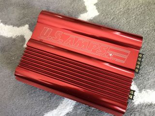 Old School US AMPS USA - 100 Car Amplifier - Glossy Red - RARE - 100 2