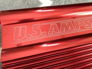 Old School US AMPS USA - 100 Car Amplifier - Glossy Red - RARE - 100 3
