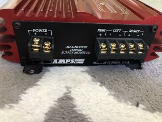 Old School US AMPS USA - 100 Car Amplifier - Glossy Red - RARE - 100 6