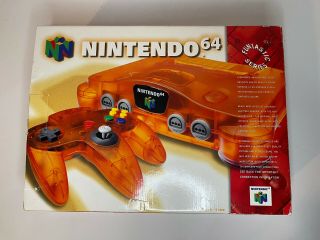 Nintendo 64 Fire Orange Console Rare N64
