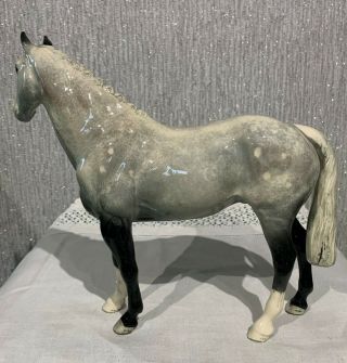 BESWICK HORSE GREY ROAN HUNTER GLOSS MODEL H 260 PERFECT VERY RARE BOXED (a) 2