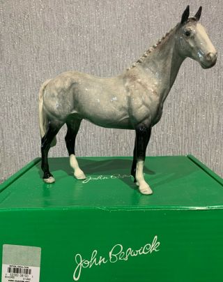 BESWICK HORSE GREY ROAN HUNTER GLOSS MODEL H 260 PERFECT VERY RARE BOXED (a) 3