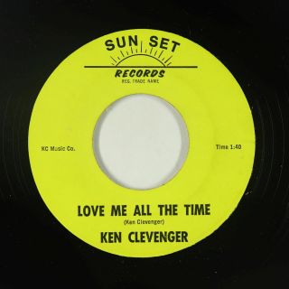 Rockabilly 45 - Ken Clevenger - Love Me All The Time - Sun Set - Mp3 - Rare