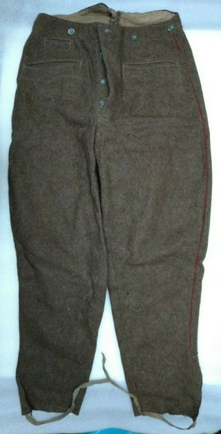 Rare Ww 2 Royal Bulgarian Army Trousers / Pants Dated 1943 Marking