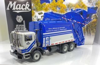 First Gear 1/34 Scale Mack Garbage Truck “rear Loader Refuse Hauler” Rare