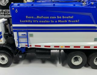 First Gear 1/34 Scale Mack Garbage Truck “REAR LOADER REFUSE HAULER” RARE 5