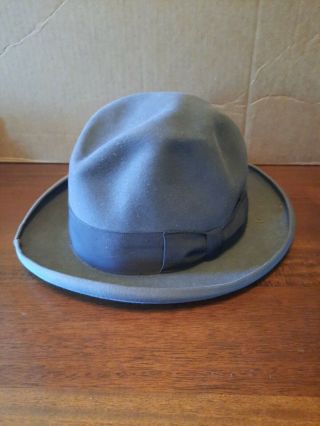 Rare Vintage Otto Bremer Peine Ef Huckel Fedora Hat Grey