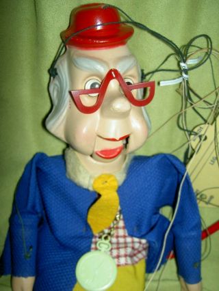 Rare,  1950s Mr.  Bluster With Googly Eyes (howdy Doody) Marionette String Puppet