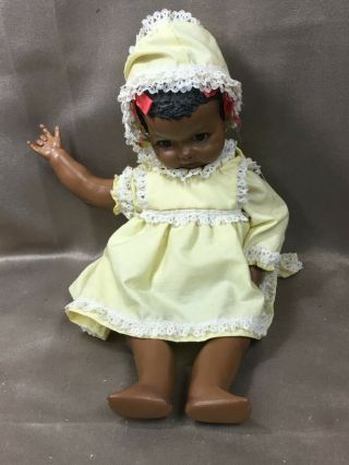 Rare Vintage Ceramic? Black Baby Doll 20 Inches And Very Heavy