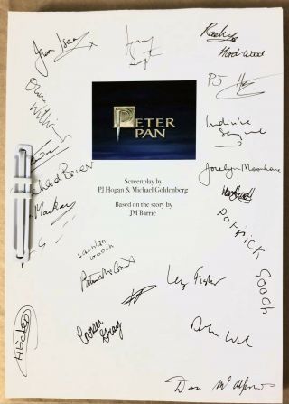 Rare Script From The 2003 Film Peter Pan Signed By Full Cast & Crew W/