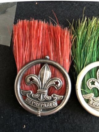 rare BOY SCOUT PLUME & metal HAT BADGES x 9 DISTRICT Be Prepared white RED 5