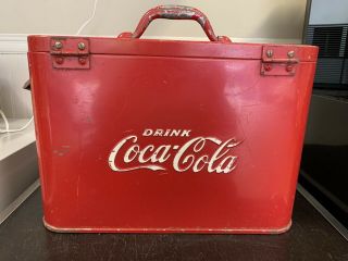 Old Rare Vintage/antique 1940s 50s Drink Coca - Cola Airline Cooler Chest