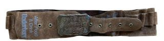 Vintage Underberg Brass Belt Buckle With Belt German Brass Rare
