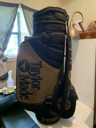 Vintage & Rare Taylormade Ti Bubble Staff Bag W Padded Matching Rain Cover