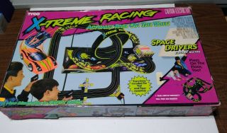 Rare Vintage 1984 Tyco X - Treme Racing Space Drivers Slot Car Track Set -