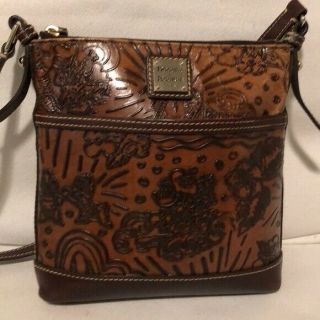 Dooney & Bourke Disney Aulani Hawaii Brown Leather Crossbody Bag Purse Rare