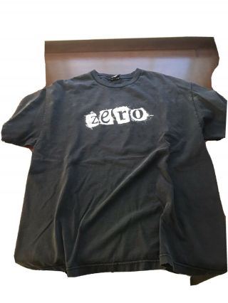 Vintage 90s/00s Zero Skateboards T Shirt Xl Rare Usa Skate Blind
