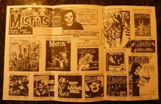 Misfits Fiend Club T - Shirt Flyer From 1984 Pushead Rare/vintage