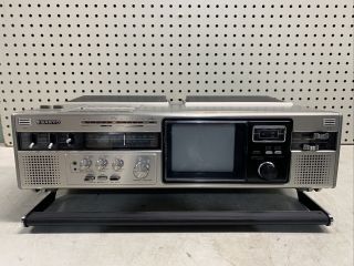 Rare Sanyo Ghettoblaster Cassette Radio Tv Model Mtc50 - Collectible