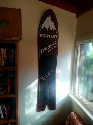 Vintage Burton Performer Elite Snowboard,  Rare,  Black/red,  With Bindings