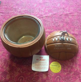 Authentic Rare 1966 Football World Cup Ice Bucket World Cup Featherfoam