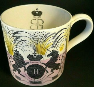 Eric Ravilious Wedgwood Elizabeth Ii Coronation Mug Rare Large 1953 England