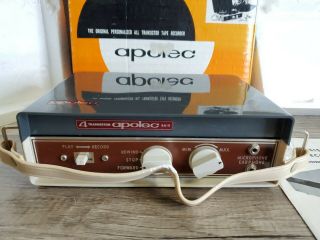 Vintage Apolec Apollo Industries Mini Reel Tape Recorder Portable Rare