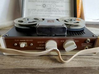 Vintage Apolec Apollo Industries Mini Reel Tape Recorder Portable RARE 5