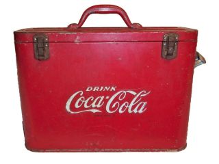Old Rare Vintage/antique 1940s 50s Drink Coca - Cola Airline Cooler Chest