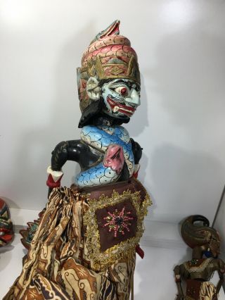 Vintage Wayang Golek Marionette Puppets from Java,  Set of 8,  Hand Made,  Rare 3