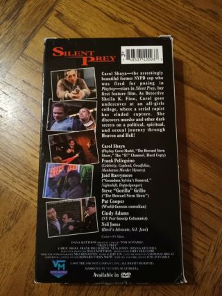 Silent Prey VHS 1997 Very Rare Comedy Carol Shaya Frank Pellegrino 2