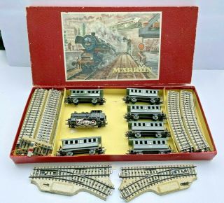 Vintage Rare Marklin 3100 Tin Ho Train Set,  Box First Version - Made In Germany