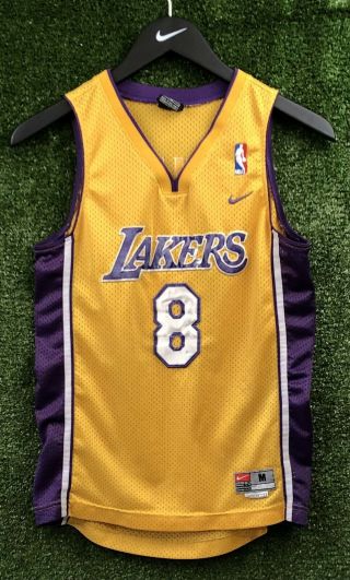 Vintage Nike Los Angeles Lakers Kobe Bryant 8 Jersey Kids Youth Sz Medium Rare